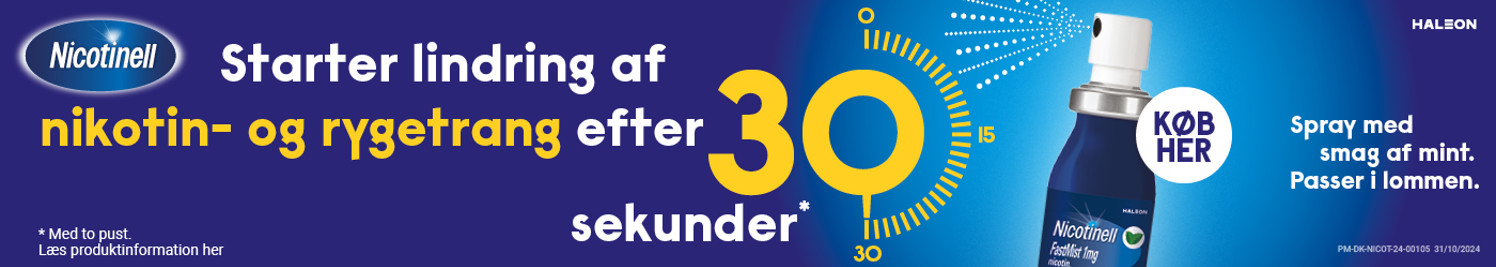 16022 Nicotinell Spray Banner 1400X250 Apotekeren U NYHED Lay1 101224, Januar